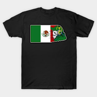 Mexican Skull, Mexico Flag, Dia De los Muertos, Mexico T-Shirt